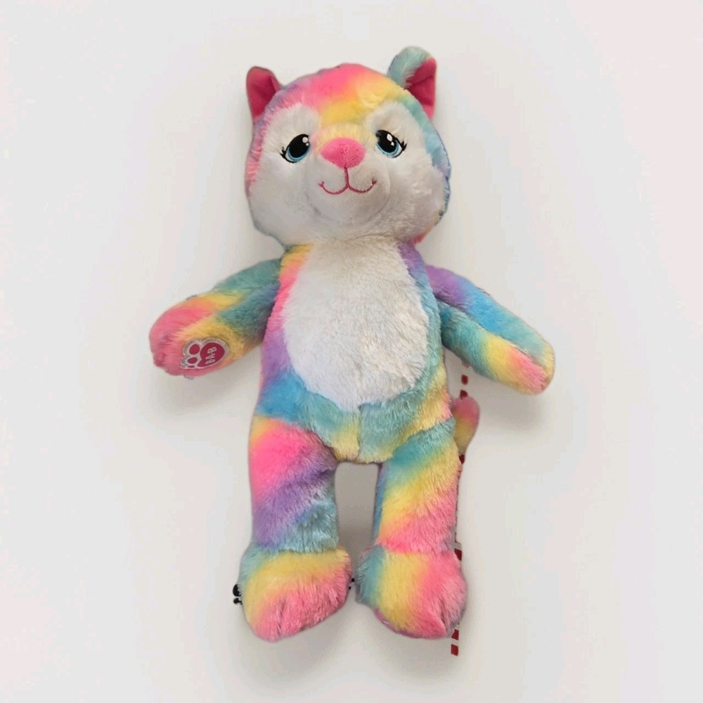 Build A Bear 18" Rainbow Wolf Plush LIMITED EDITION Great Wolf Lodge EXCLUSIVE